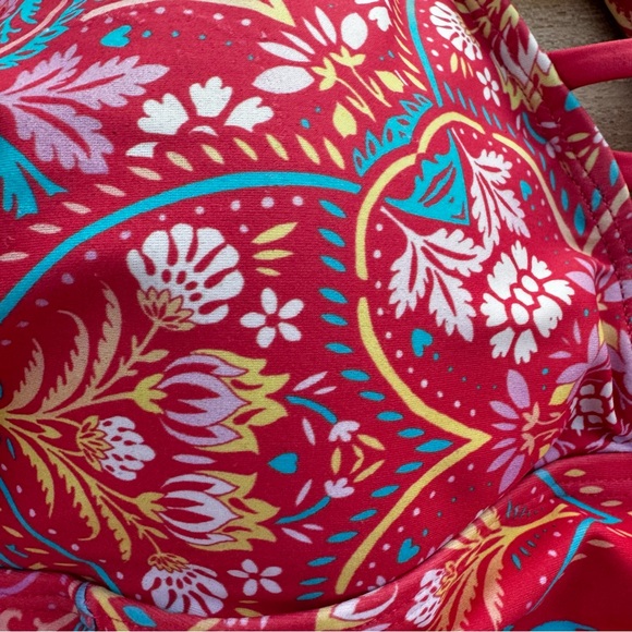 Torrid swimsuit Women size 3 ladder front One Piece lattice straps medallion 3X - Picture 5 of 16